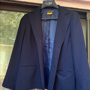 Liz Claiborne Navy Pinstripe Blazer